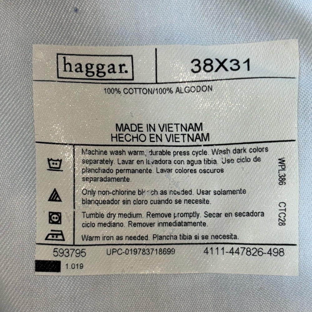 Hangar Generations Dallas TX Men's Light Blue Chinos Size 38 X 31 - Picture 3 of 16